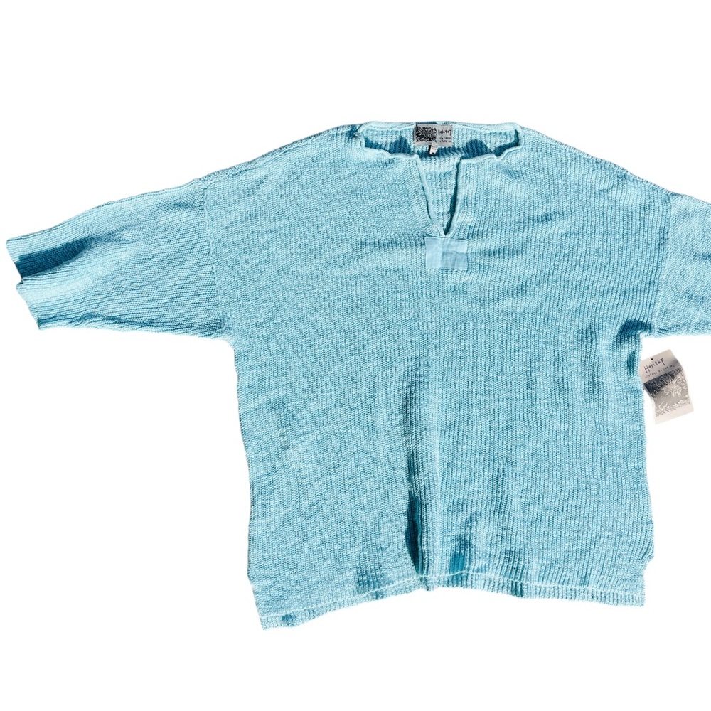 Habitat Spa Blue linen sweater.NWT.